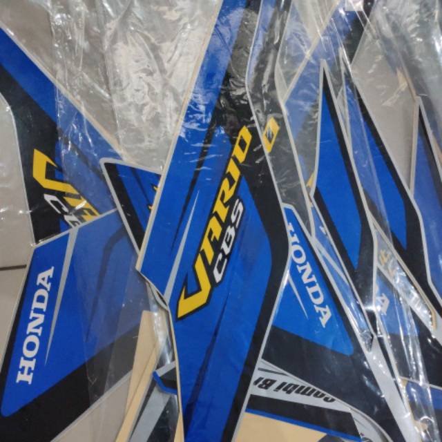 striping honda vario cbs 110 karbu 2009 silver biru standar stiker motor kualitas terbaik termurah