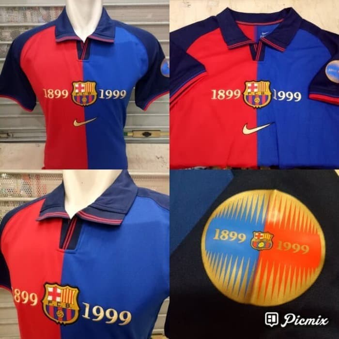 Jual Jersey Bola RETRO Grade ORI Barcelona Home Centenary 1999 Murah