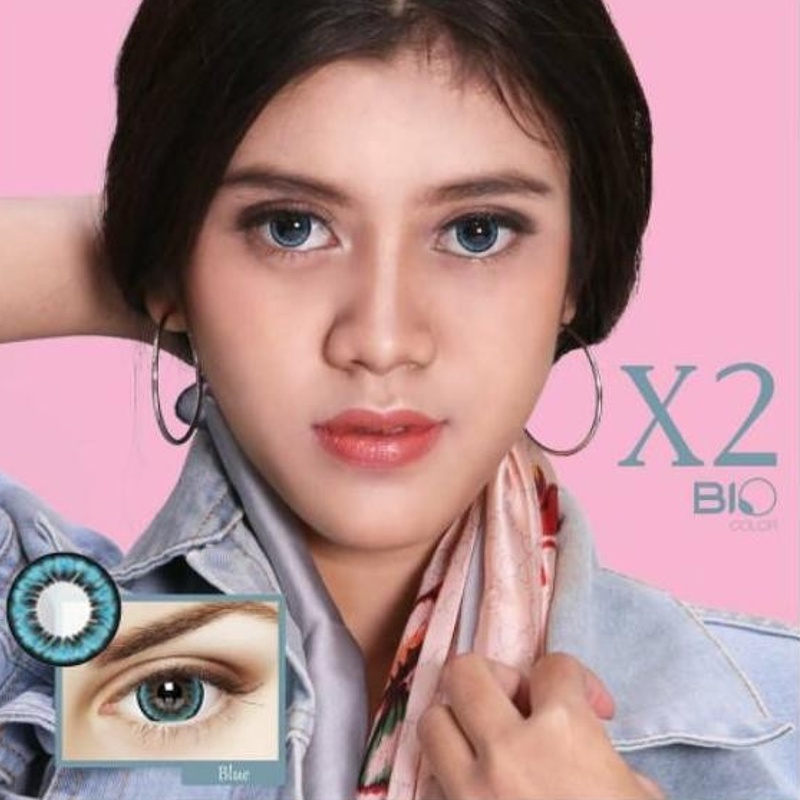 Softlens Bio Colour X2 Gratis Minus Normal Hazel Blue Grey Demodas Glasses Soflen Kontak Lens Lensa Kontak