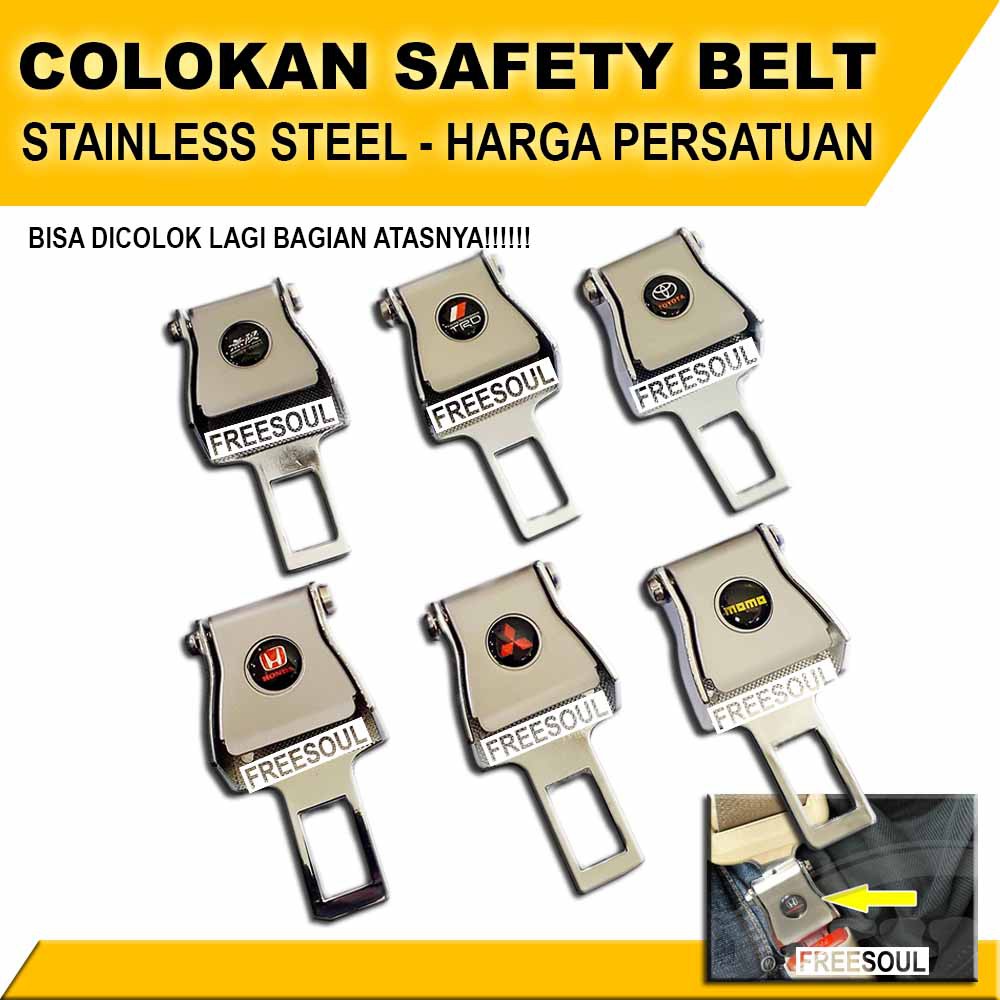 Colokan Safety Belt Model Pesawat - Material Kuat - Belt Buzzer Besi - Universal - Harga Persatuan