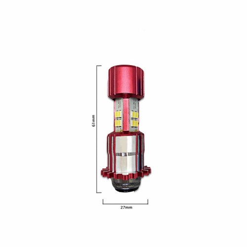 Lampu depan Bebek-Matic LED 3 sisi H6 AC DC