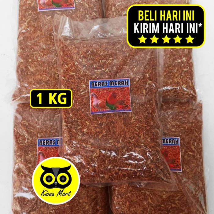 

fs2011bb Beras Merah 1 Kg Pakan Ayam Burung Perkutut Merpati Dara Hamster Brsrf Sv012Ss