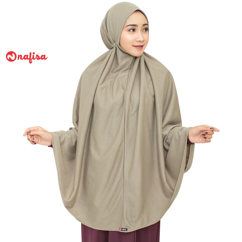 Jilbab Instan Kaos Antem Nafisa Hijab AT HOME SUPER JUMBO | Hijab Instan Tali Khimar Tanpa Pad