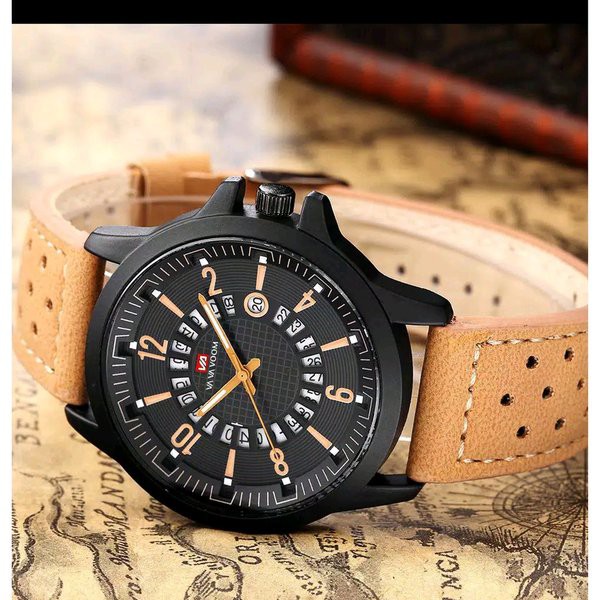 MURAH -  jam tangan analog pria wanita jam tangan tahan air tali kulit asli wanita pria jam tangan