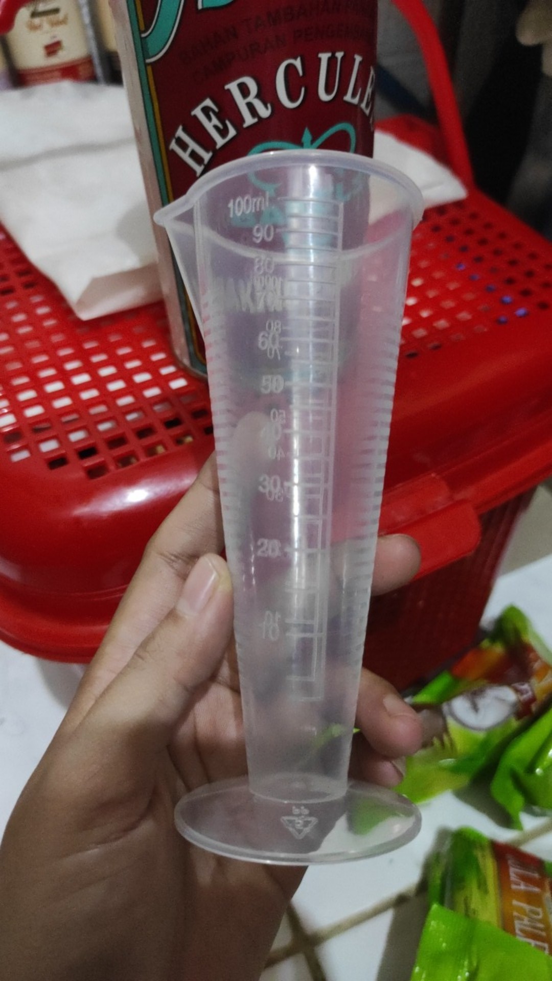 Gelas Ukur 100 Ml Bahan Plastik