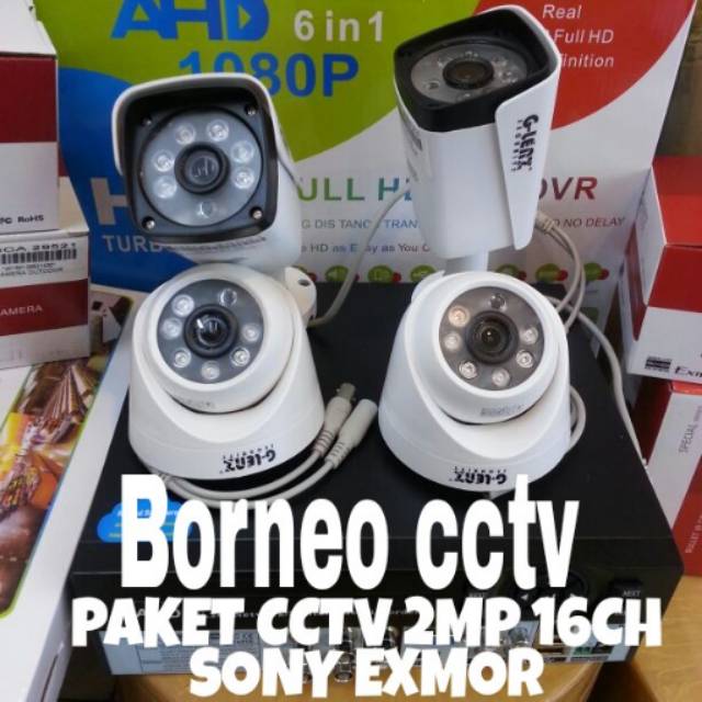 PAKET CCTV 16CH 2MP FULL HD GLENS IC SONY EXMOR KOMPLIT TGL PASANG