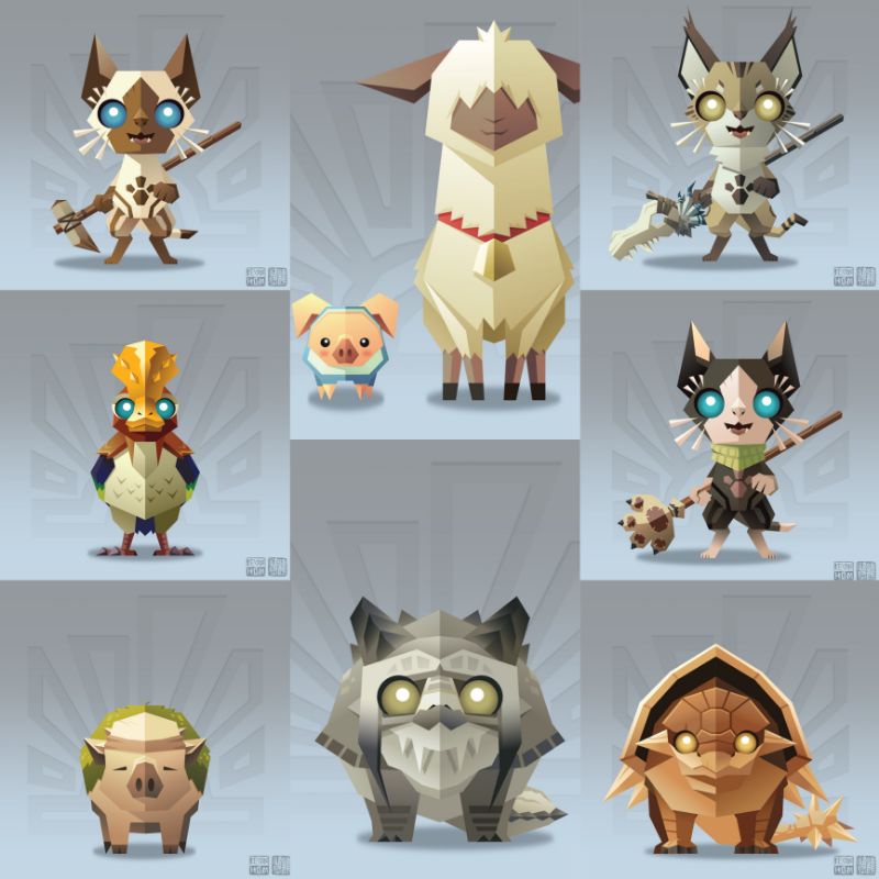 Jual Monster Hunter Felyne Melynx Grimalkyne Poogie Moofah And   7d186a20e5d5d0bbd48823831950be30