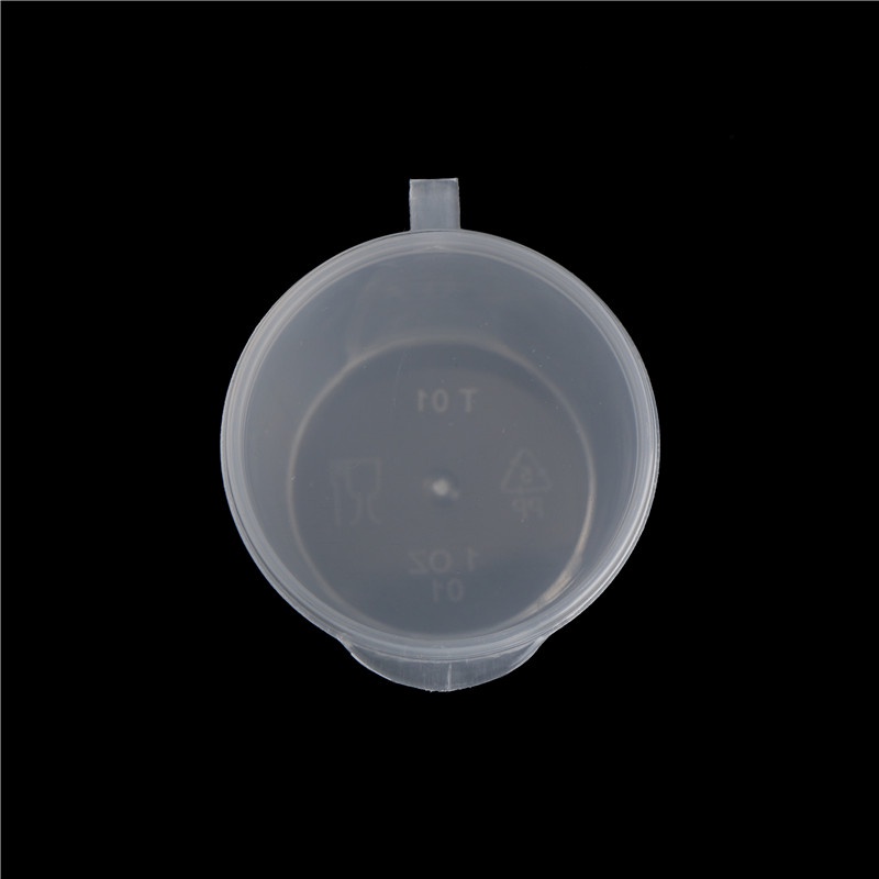 {LUCKID}100Pcs Small Plastic Disposable Sauce Cups Food Storage Clear Package Box&amp;Lid