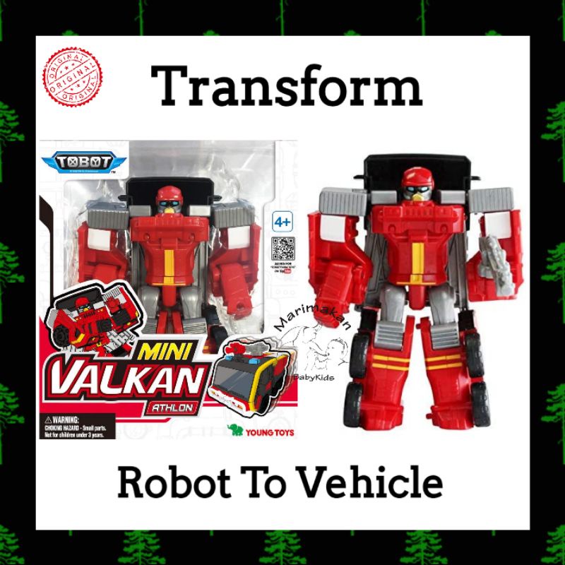 Tobot Mini Athlon Valkan Mainan Robot Anak Original Young Toys