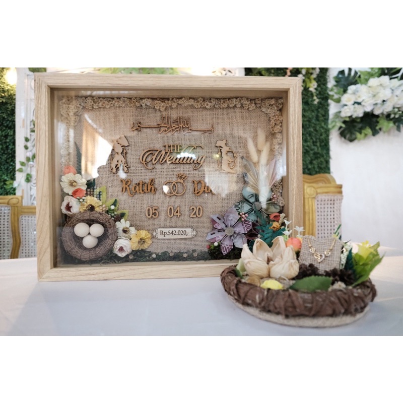 Frame Mahar wedding Rustic goni 30x40cm