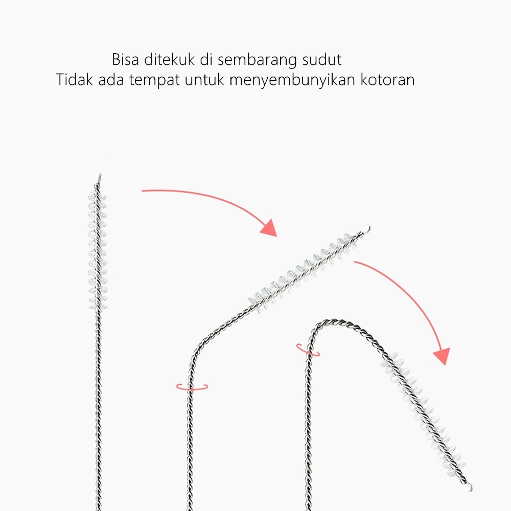 Sikat Pembersih Sedotan Stainless // Sikat Pembersih Sedotan Sikat Botol Bayi 10pcs // Straw Brush