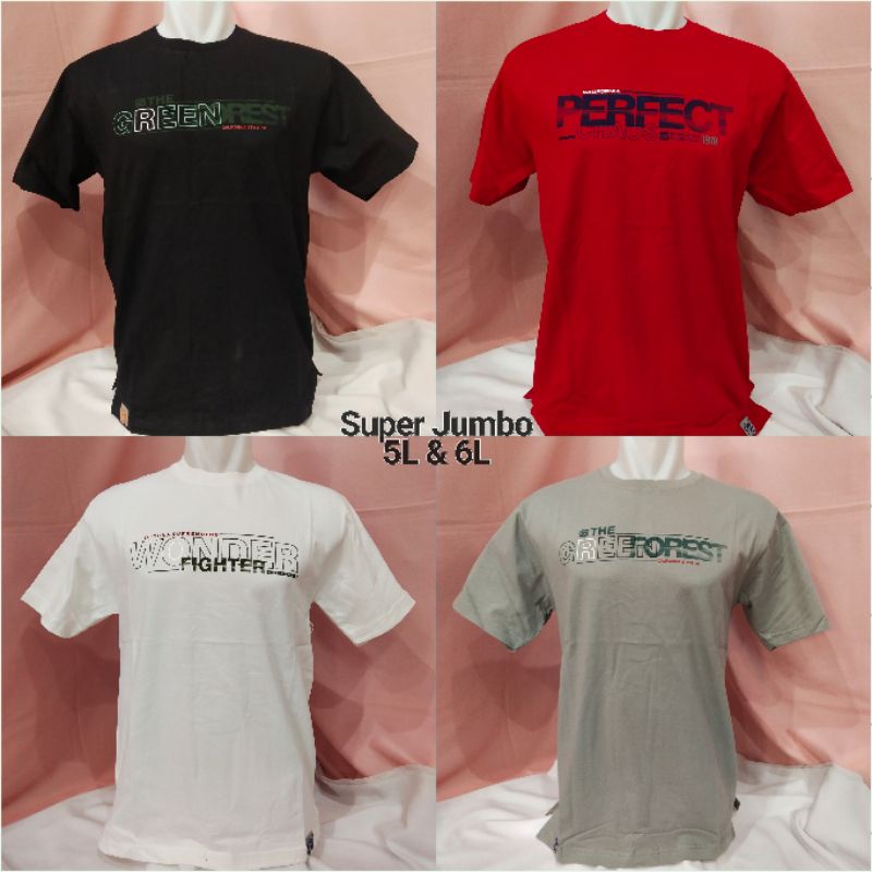 Kaos ie Tuna Pria Super Jumbo 5L & 6L/ kaos oblong jumbo