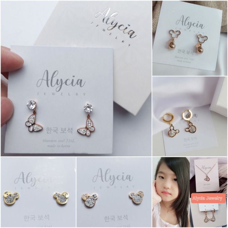 anting anak alycia anti karat titanium