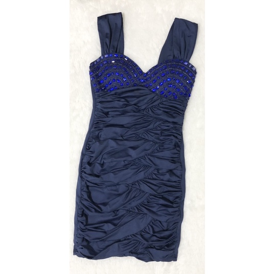Baju pesta baju biru dress pesta dress wanita dress preloved second bekas pakaian wanita