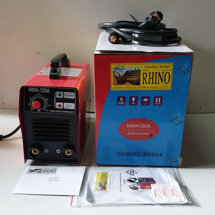 Mesin Trafo Las Rhino Inverter MMA 120 A - 900 Watt