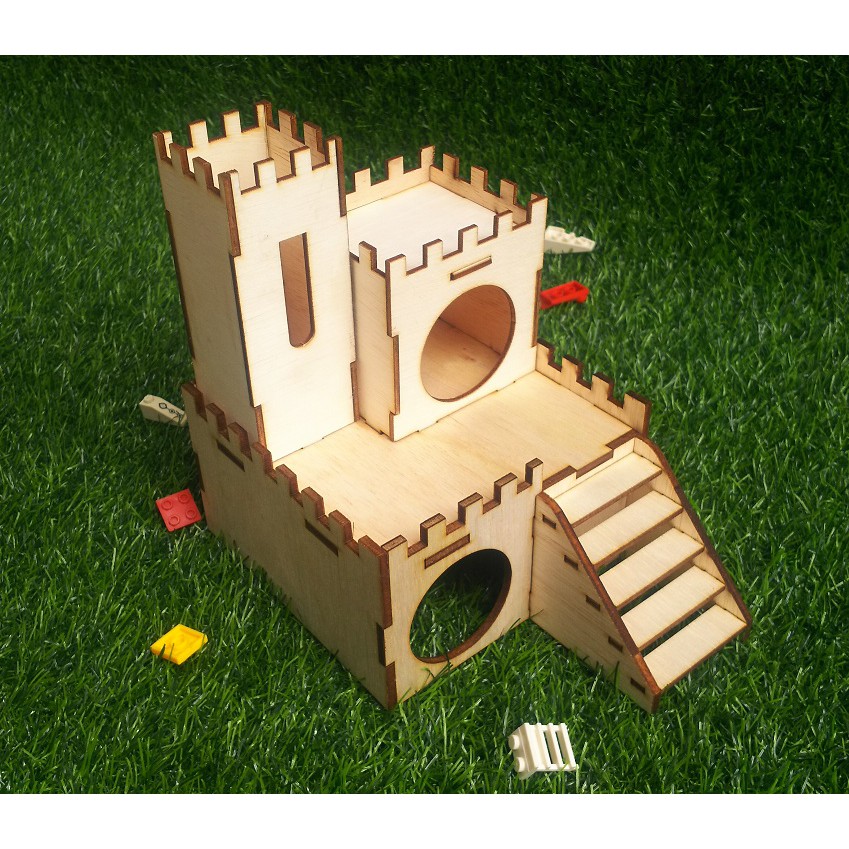 Rumah Kandang Hamster Kayu Castle-1