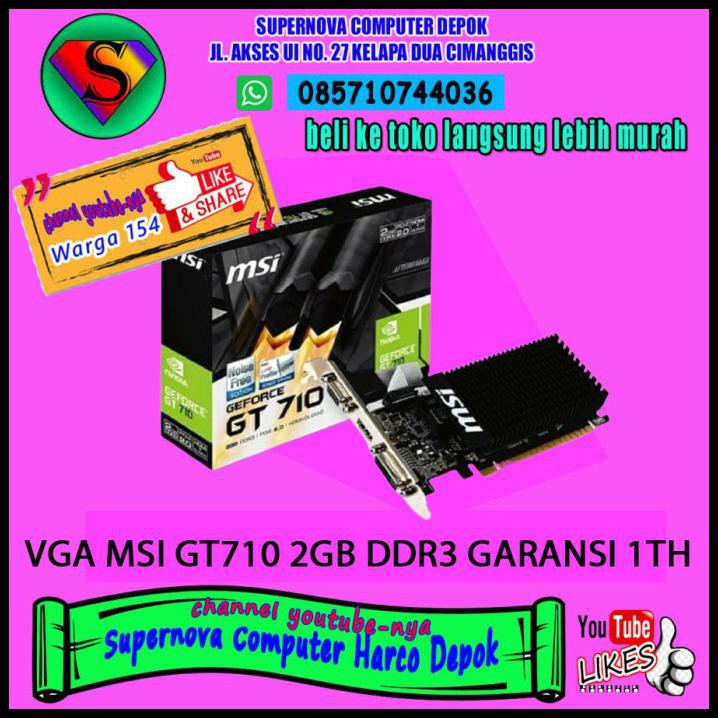 Vga Msi Gt710 2Gb Ddr3 Garansi 1Th