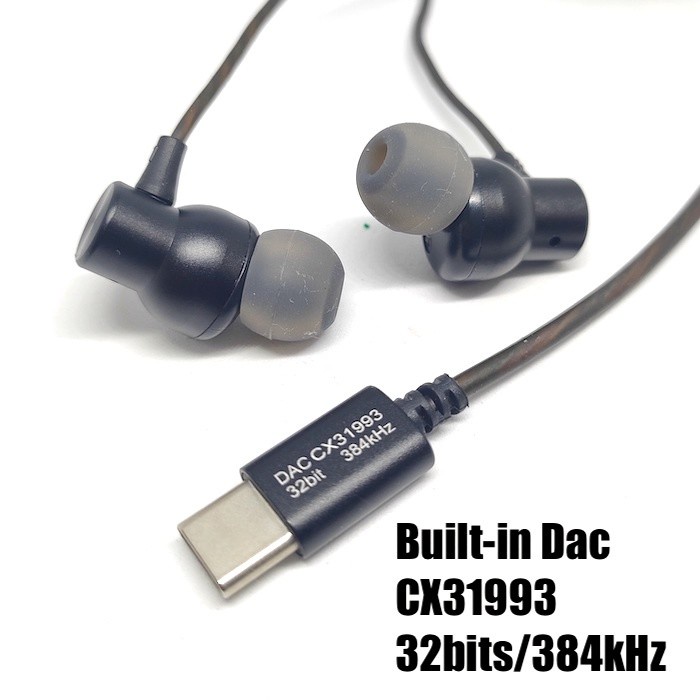 R10 Custom Type C Headset DAC CX31993 Premium HiFi Metal Bass Earphone