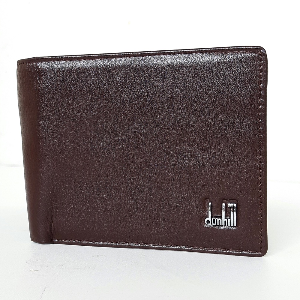 Dompet Pria Kulit Asli Lipat Branded Hitam Coklat