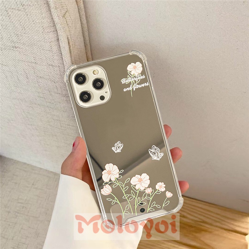 Soft Case TPU Motif Kupu-Kupu Bunga Untuk Iphone 12 13 11 Pro MAX 7 8 Plus XR X XS MAX SE 2020