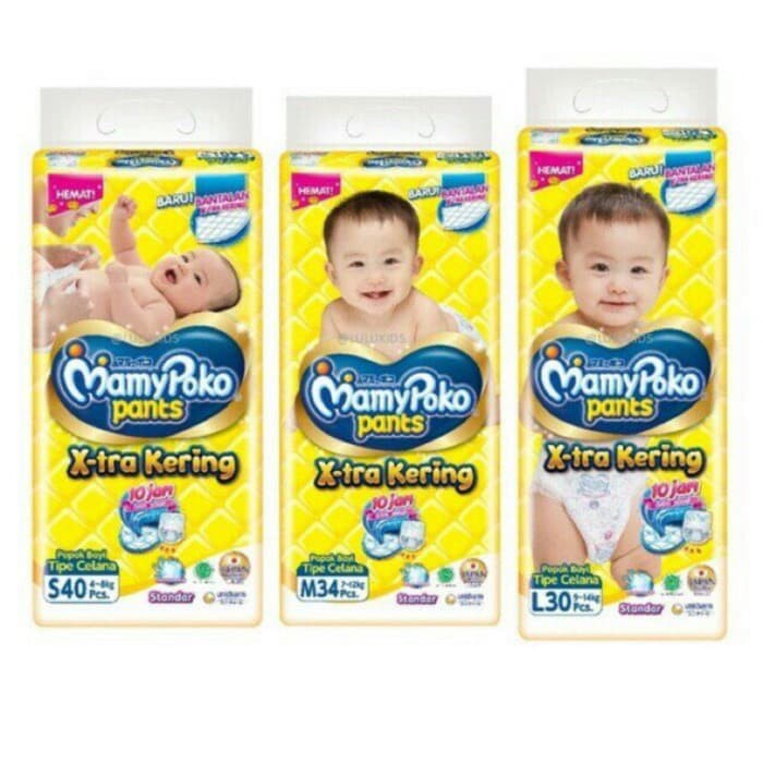 MAMY POKO Pant S40 M34 L30 STANDARD KUNING GROSIR/MURAH