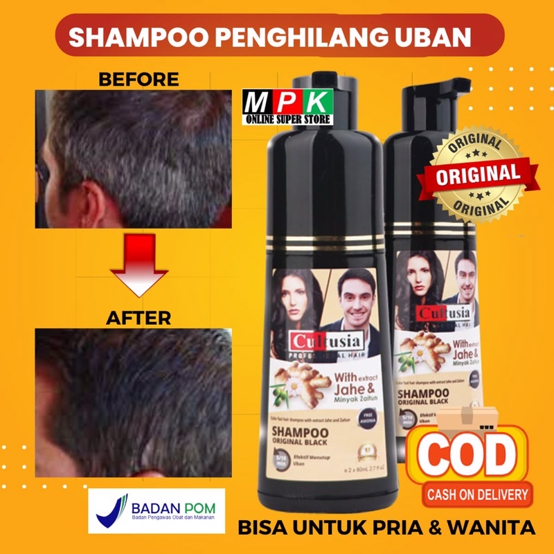 Cultusia Shampo Black Shampo Penghilang uban 160 ml