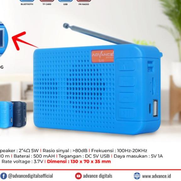 ☉ speaker bluetooth music box advance s10 s 10 new v2 ★