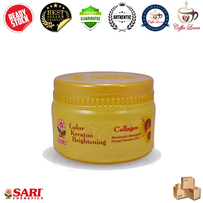 

SARI COSMETICS LULUR KERATON BRIGHTENING COLLAGEN POT JAR 250 GR