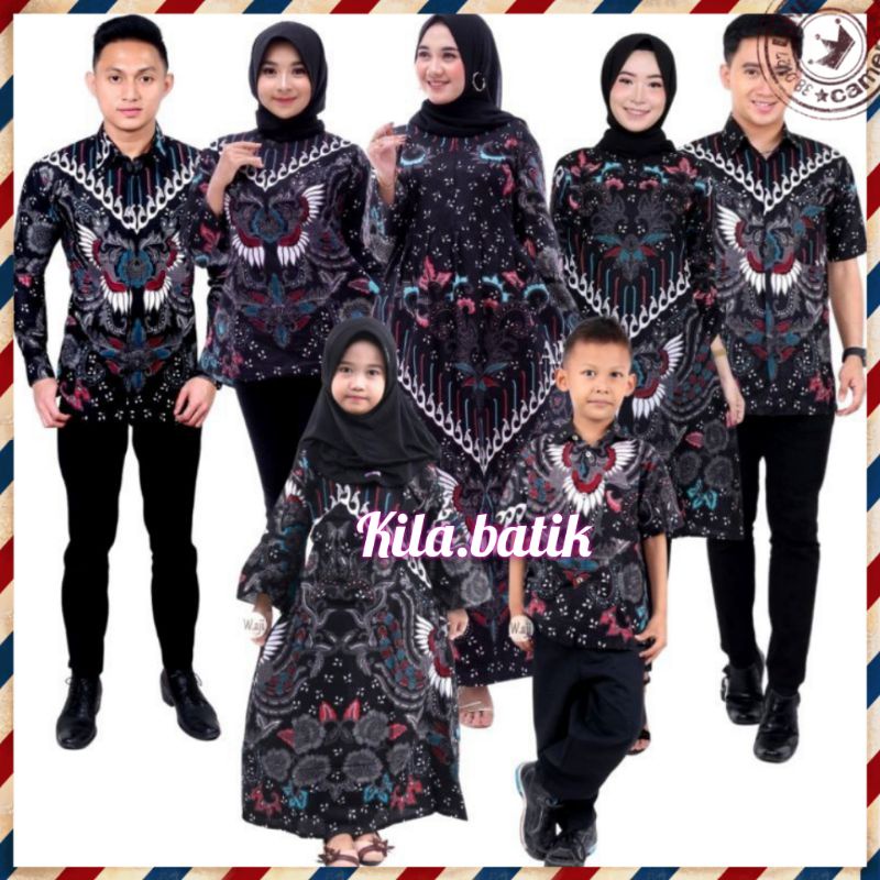 Batik Couple keluarga sania ruffle ori ndoro jowi dnt motif kupu putih.S.M.L.XL.XXL.