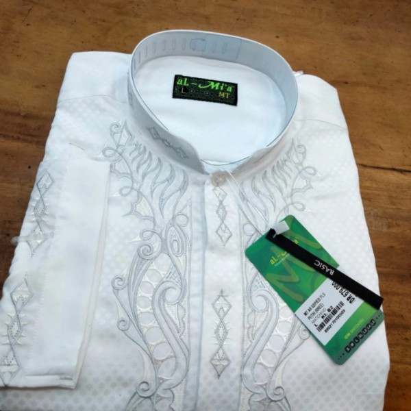 kualitas Promo - Baju al-Mia Putih al-Mia MT XS koko di atas Berkualitas Premium Susu