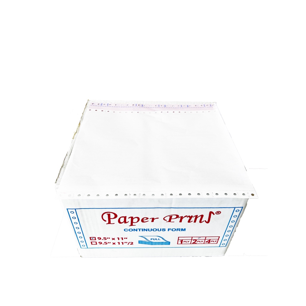 

Promo PAPERPRYNS CONTINUOUS FORM 9,5 X 11 (ISI FULL) 2PLY - PM