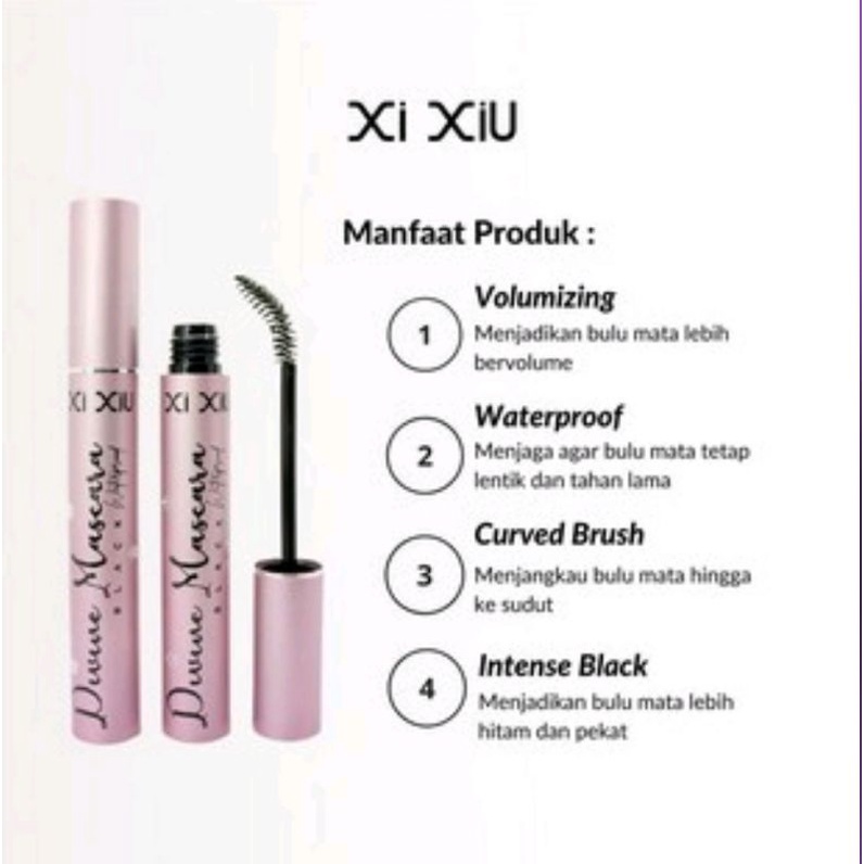 XI XIU MASCARA WATERPROOF/LOVELY/ DIVINE/ BLACK