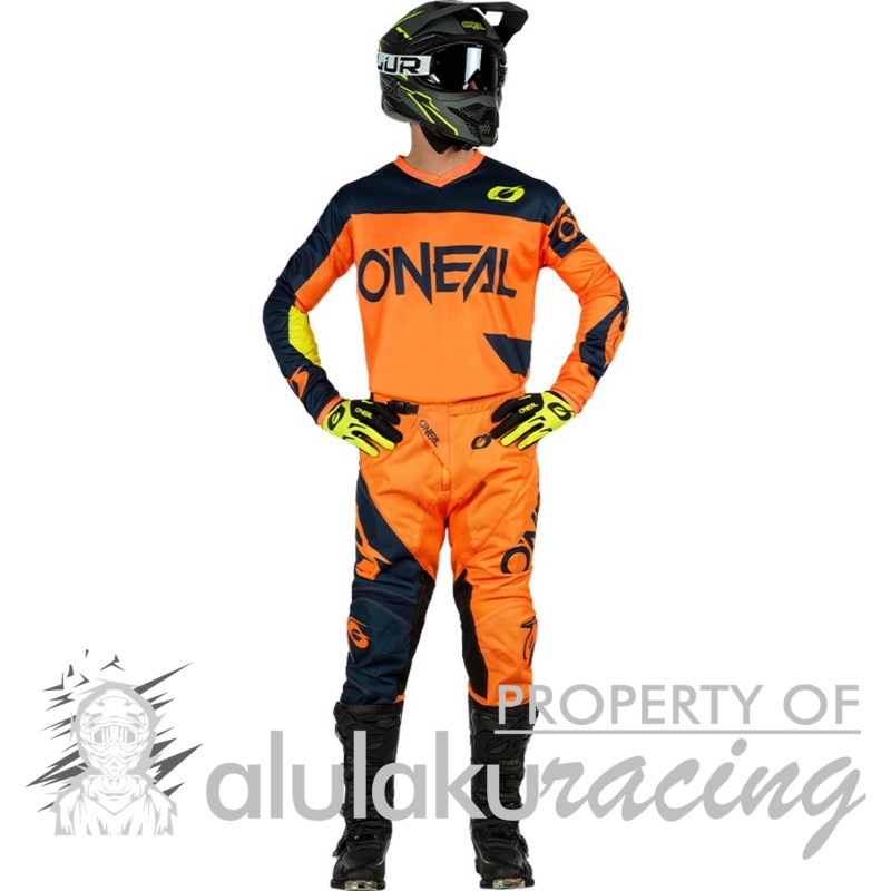 Jersey with Pants Oneal 2021 Element Racewear Orange Blue - ON003