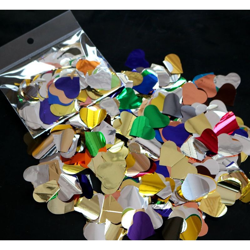 Dekorasi Love Bintang/Bulat Confetti Fill Foil Gold/Silver/Foil Isian Balon/Taburan Foil FlowerParty