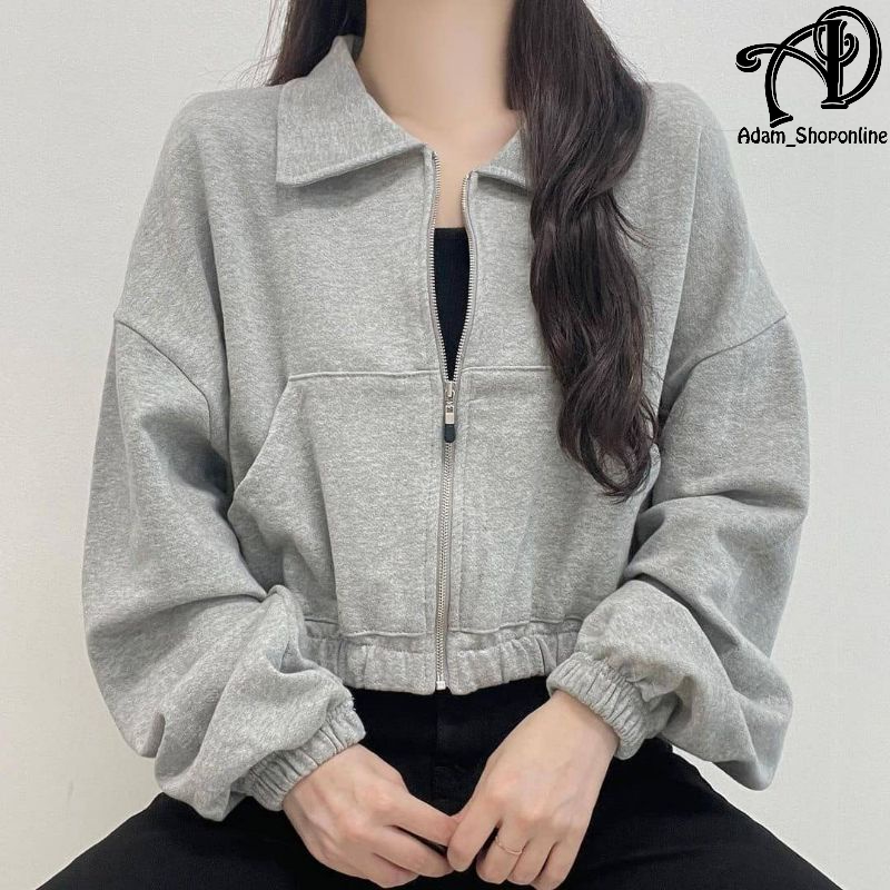 HOODIE WANITA - JAKET WANITA - HODIE ZIPPER - HOODIE CROP - HODIE KEKINIAN - SWEATER WANITA - ATASAN - JAKET KOREAN STYLE