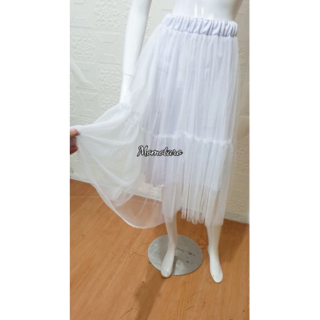 Simple Tule Midi Skirt [M017]