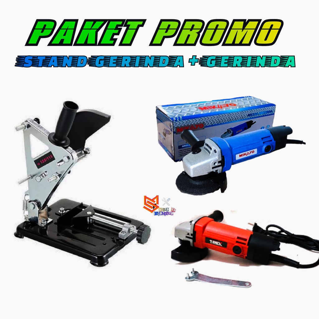PROMO HARI INI  STAND GERINDA + MESIN GERINDA TANGAN ( 2 ITEM ) DALAM SATU PAKET // DUDUKAN GERINDA 