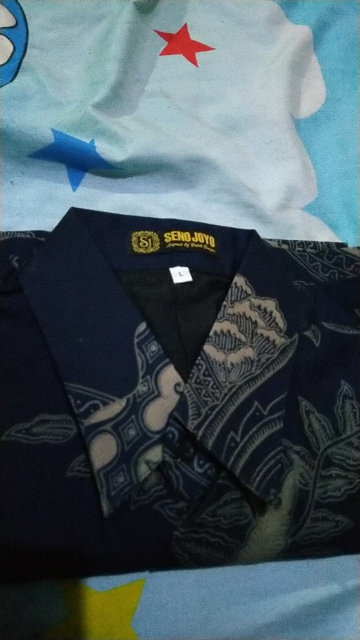 Hem Baju Seragam Kantor Kemeja Batik Pria Lengan Panjang Premium Katun Furing Motif Kamajaya