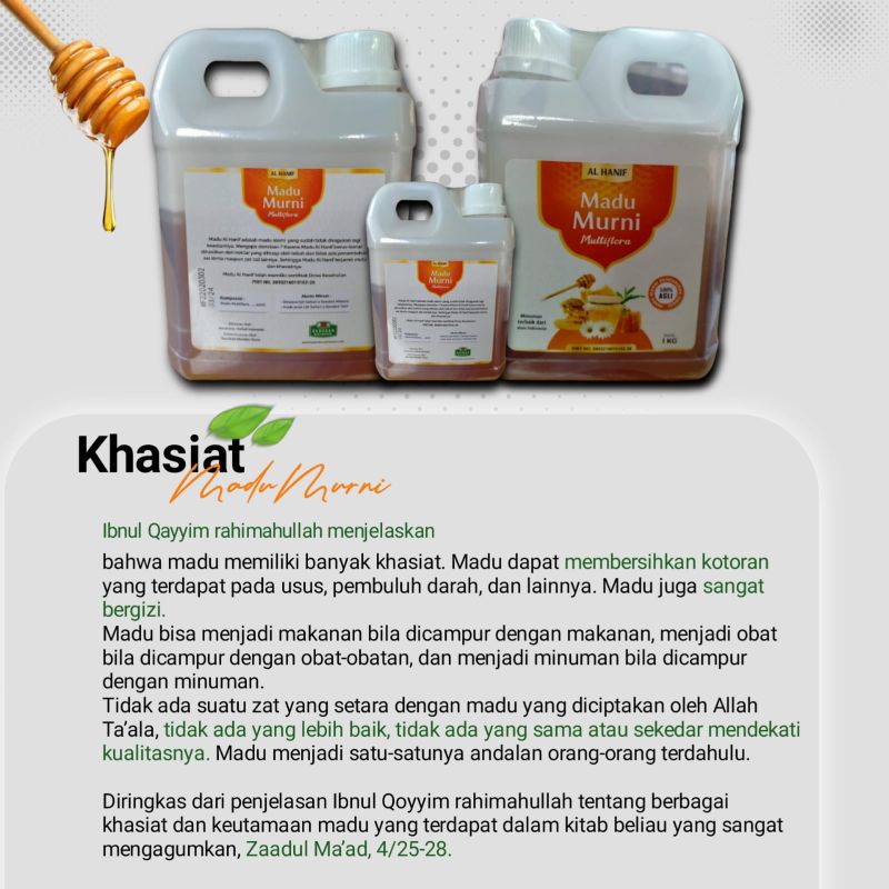 

MADU MURNI MULTIFLORA 1 KG 100% TANPA CAMPURAN