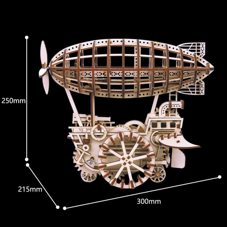 ROLIFE Robotime 3D Puzzle Movement Assembled Wooden Air Vehicle - Lk702