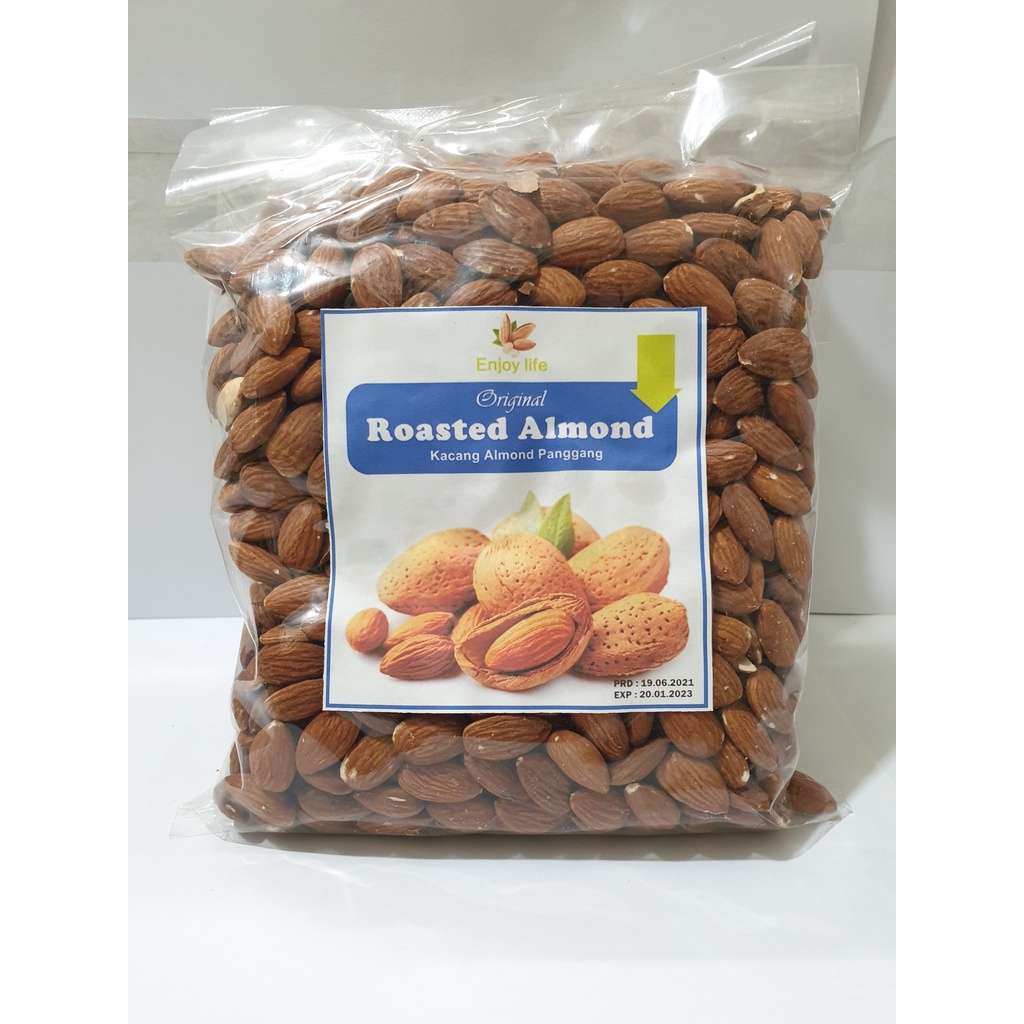 

1KG Almond KUPAS Roasted (Kacang Panggang) Blue Diamond tanpa cangkang - Kupas 1KG