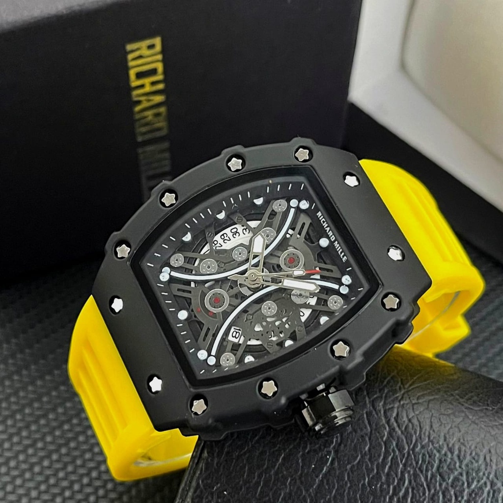 Jam Tangan Pria Rm Chrono Aktif Tanggl Aktif Fre Box Y1237