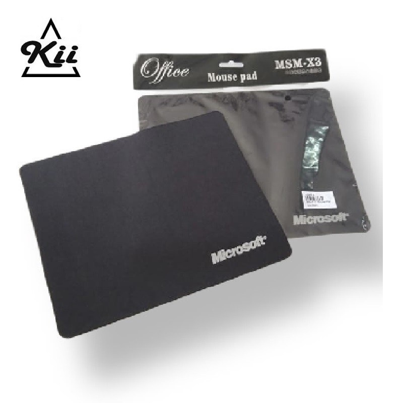 MSM-X3 Microsoft Mouse Pad 23x19cm - Tatakan Mouse - Alas Mouse Hitam
