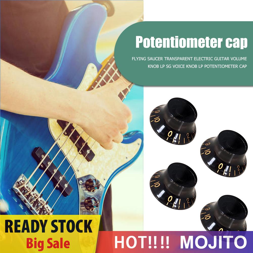 4pcs Knob Kontrol Volume Nada Kecepatan Bahan Akrilik Untuk Lp Sg Gitar Elektrik