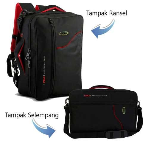 6.6 Shopee Belanja Gratis!! Tas Polo 3in1 Free Selempang - Ransel 3in1 Punggung /Jinjing / Selempang Backpack Laptop Pria Wanita