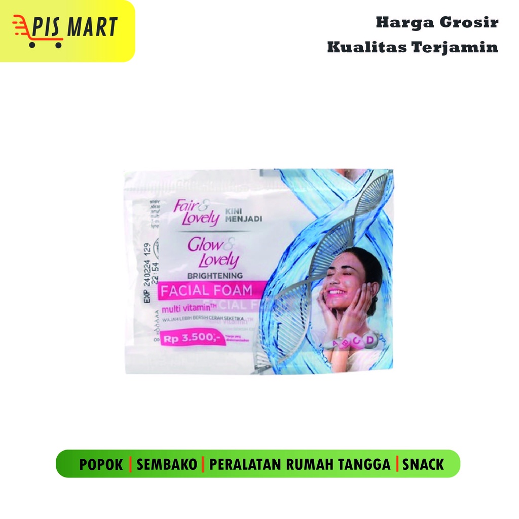 Fair & Lovely / Glow & Lovely Facial Foam Sachet Sabun Cuci Muka