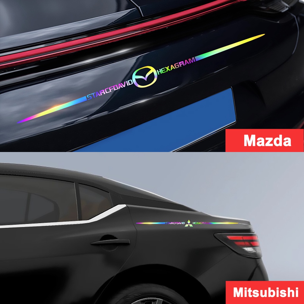 Stiker Reflektif Laser Motif Tulisan Jdm Tahan Air Untuk Body Mobil