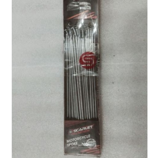 Jari jari Ruji KLX 150 ring 18 . 36H . warna Silver | Chrome SCARLET