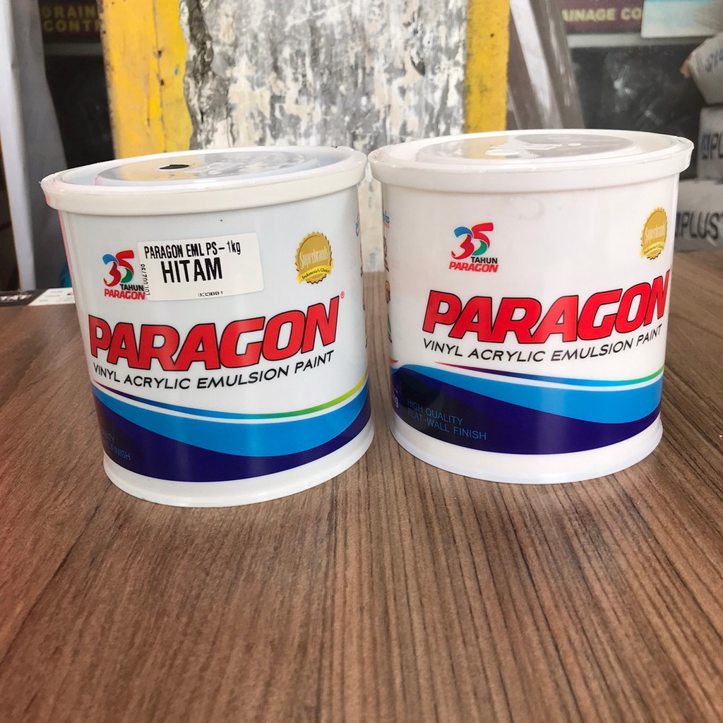 Cat HITAM PUTIH Paragon 1 kg / Cat Tembok Interior Paragon MURAH CEPAT