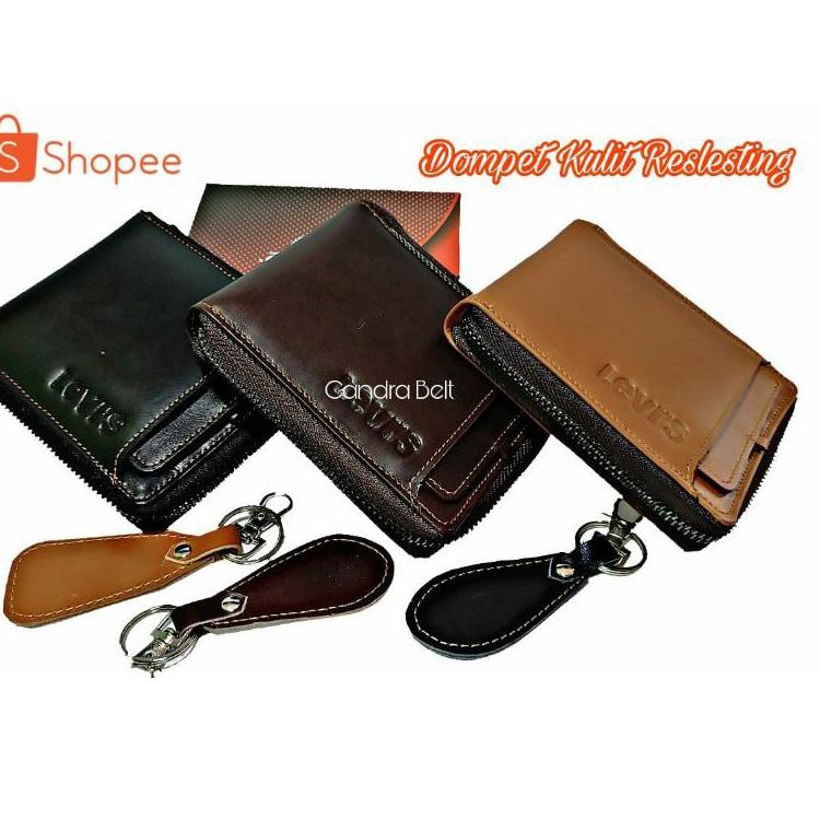 Dompet kulit Pria/ Dompet Kulit Asli/ Dompet Lipat/ Dompet Asli Kulit / Dompet Kulit Resleting .